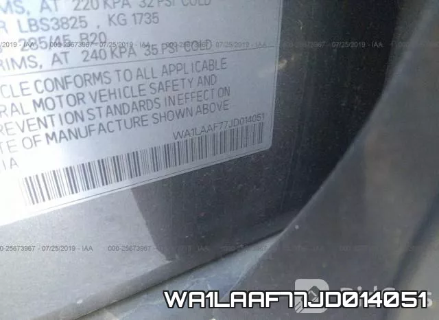 WA1LAAF77JD014051 фото 10