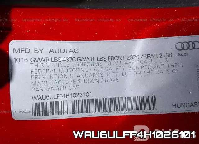 WAU6ULFF4H1026101 фото 10