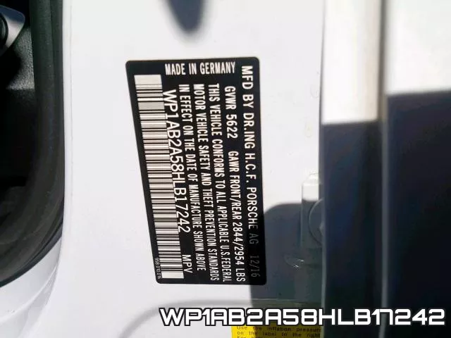 WP1AB2A58HLB17242 фото 2