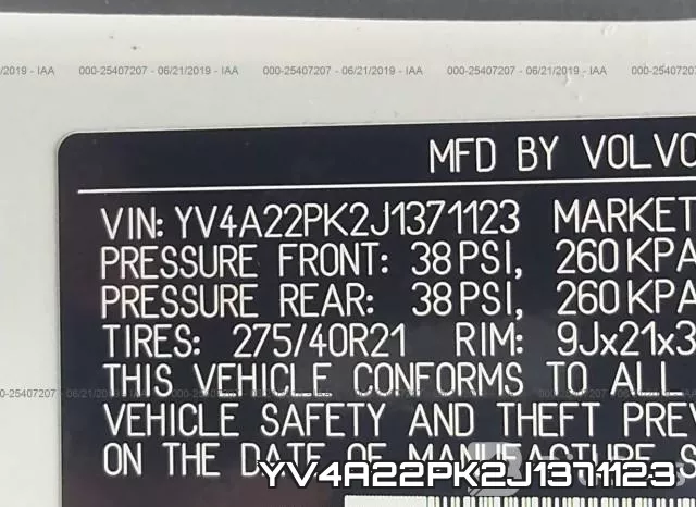 YV4A22PK2J1371123 фото 10