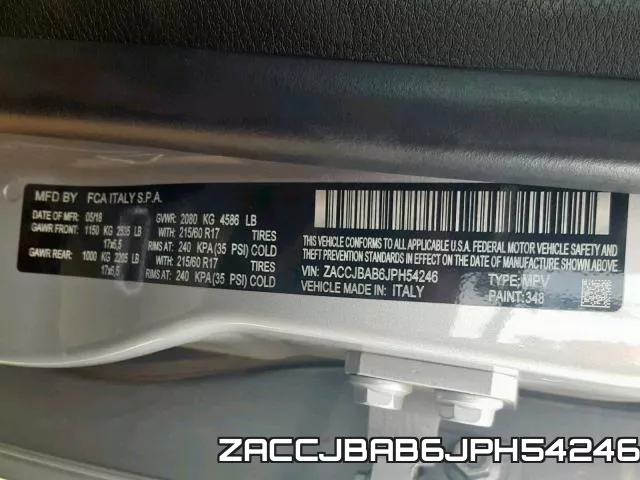 ZACCJBAB6JPH54246 фото 2