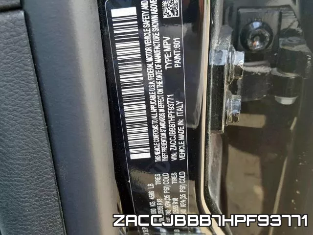 ZACCJBBB7HPF93771 фото 2