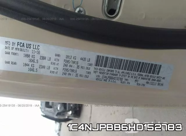 1C4NJPBB6HD152783 фото 10