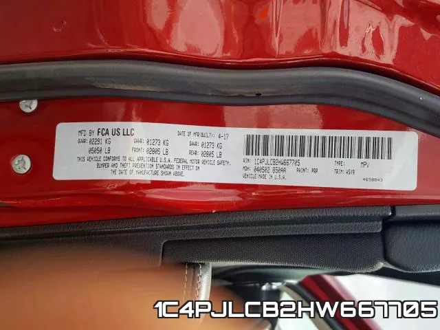 1C4PJLCB2HW667705 фото 2