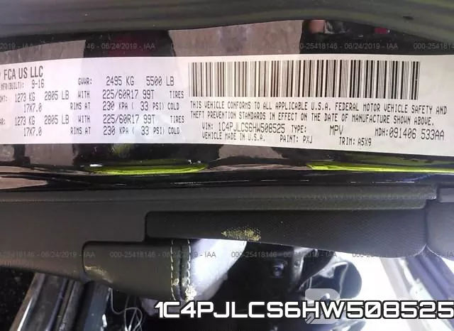 1C4PJLCS6HW508525 фото 10