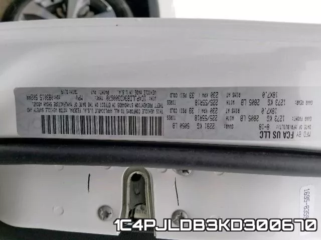 1C4PJLDB3KD300670 фото 2
