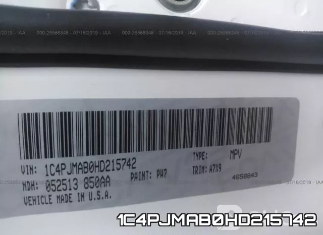 1C4PJMAB0HD215742 фото 10