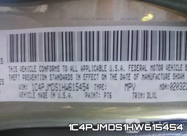 1C4PJMDS1HW615454 фото 10