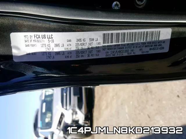 1C4PJMLN8KD213932 фото 2