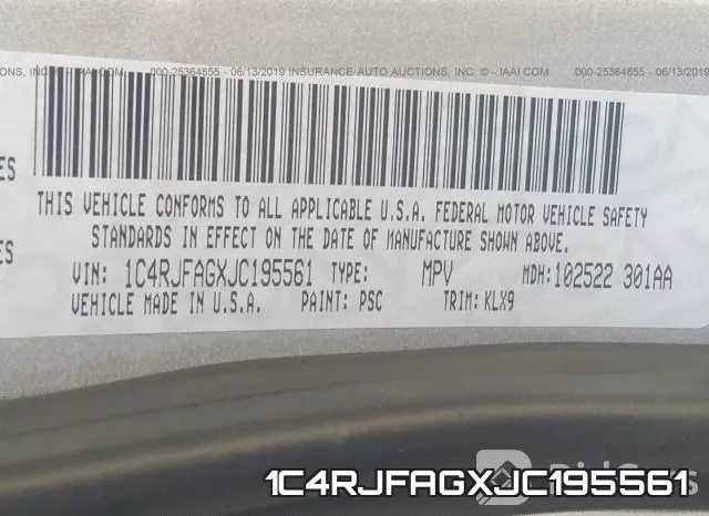 1C4RJFAGXJC195561 фото 10