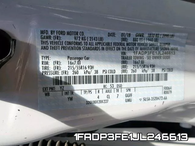1FADP3FE1JL246613 фото 2