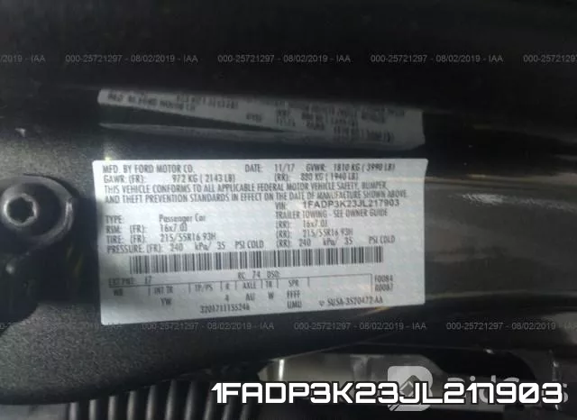 1FADP3K23JL217903 фото 10