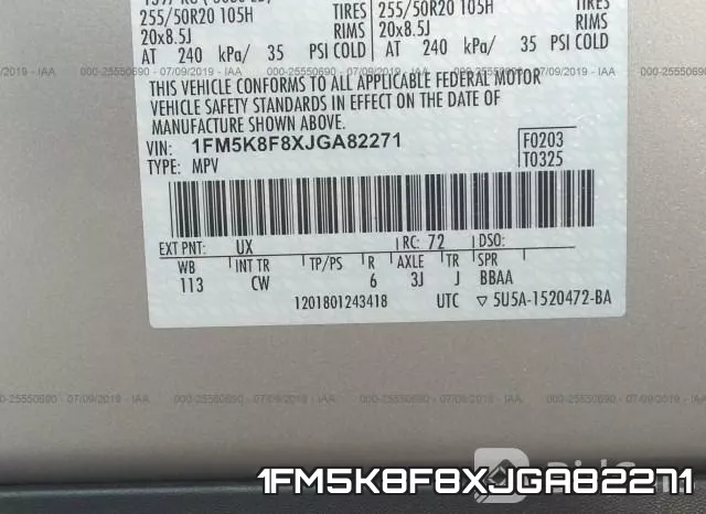 1FM5K8F8XJGA82271 фото 10