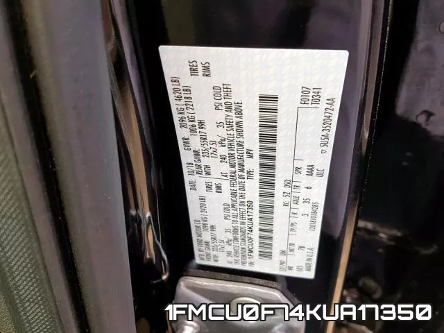1FMCU0F74KUA17350 фото 2