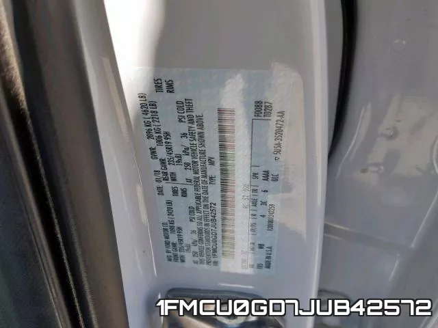 1FMCU0GD7JUB42572 фото 2