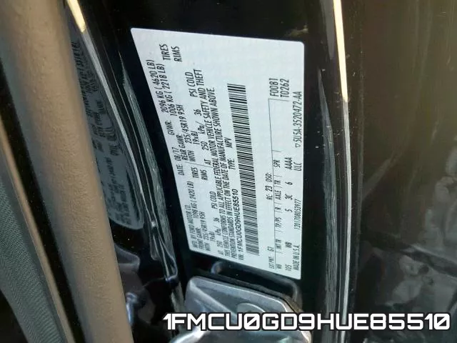 1FMCU0GD9HUE85510 фото 2