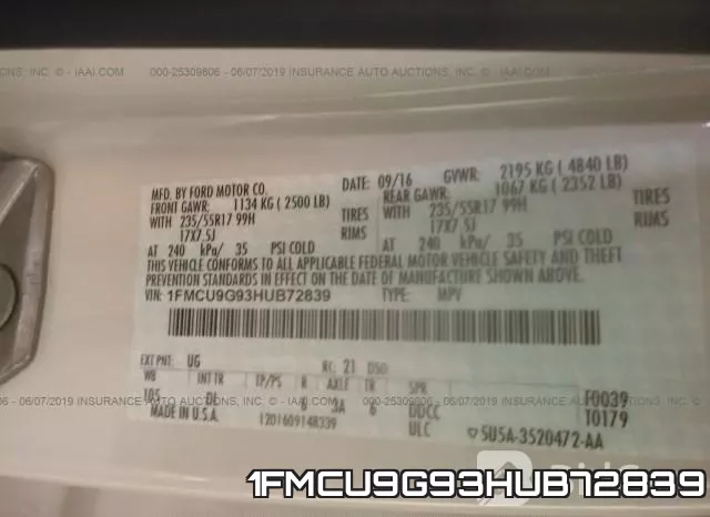1FMCU9G93HUB72839 фото 10