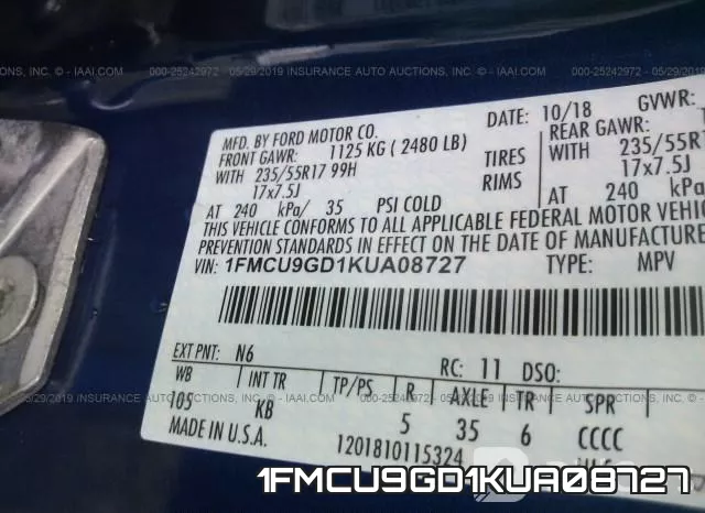 1FMCU9GD1KUA08727 фото 10