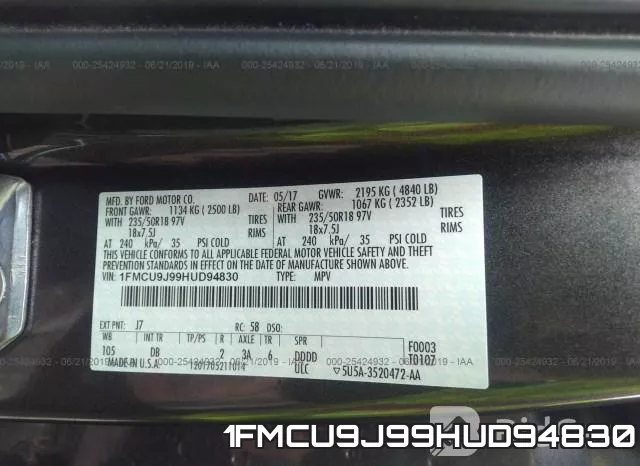 1FMCU9J99HUD94830 фото 10
