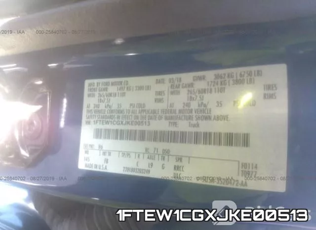 1FTEW1CGXJKE00513 фото 10