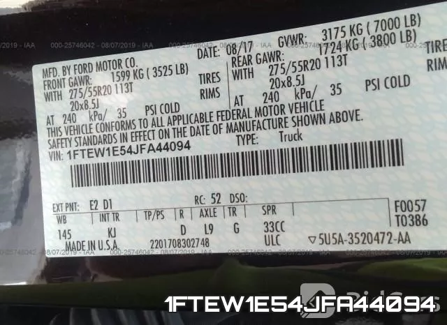 1FTEW1E54JFA44094 фото 10