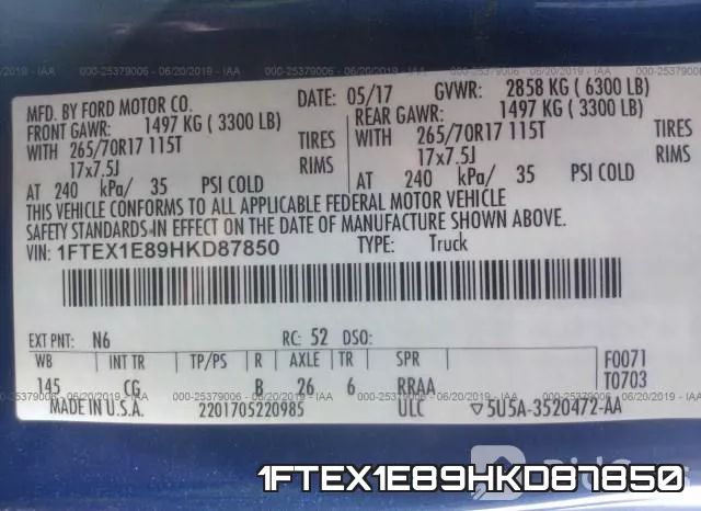 1FTEX1E89HKD87850 фото 10