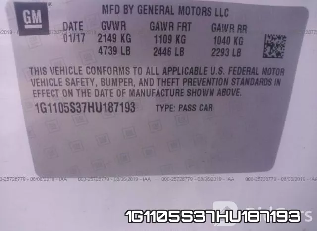 1G1105S37HU187193 фото 10