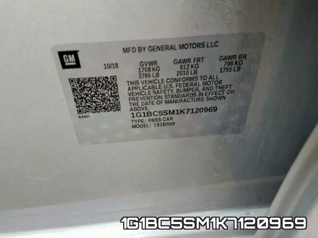 1G1BC5SM1K7120969 фото 2