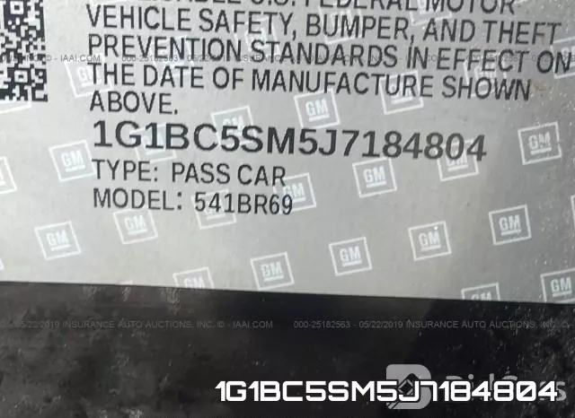 1G1BC5SM5J7184804 фото 10