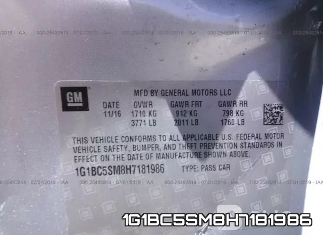 1G1BC5SM8H7181986 фото 10