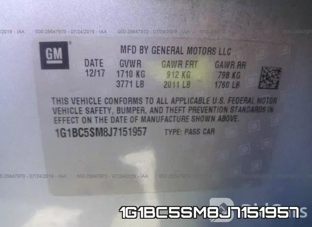 1G1BC5SM8J7151957 фото 10