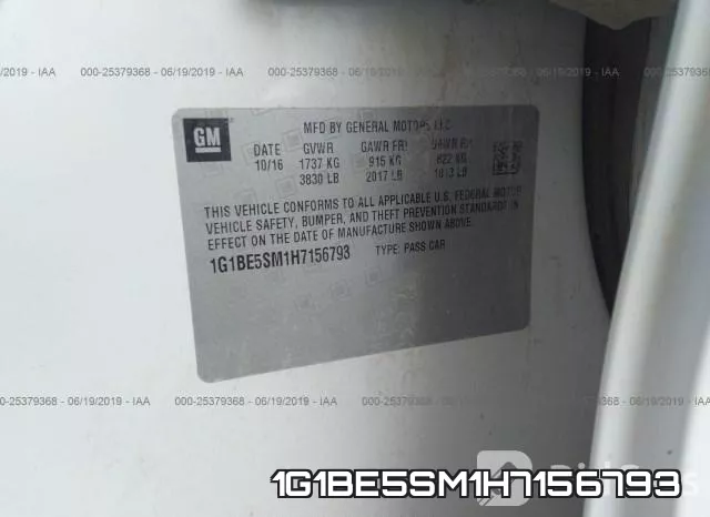 1G1BE5SM1H7156793 фото 10