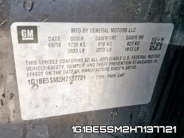 1G1BE5SM2H7137721 фото 2