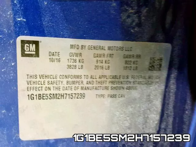 1G1BE5SM2H7157239 фото 2