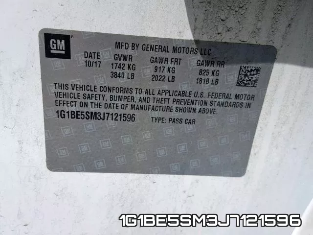 1G1BE5SM3J7121596 фото 2