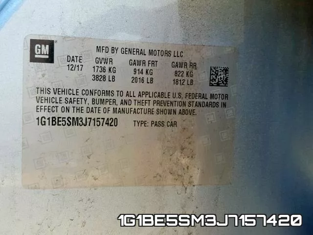 1G1BE5SM3J7157420 фото 2