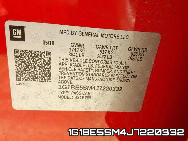 1G1BE5SM4J7220332 фото 2