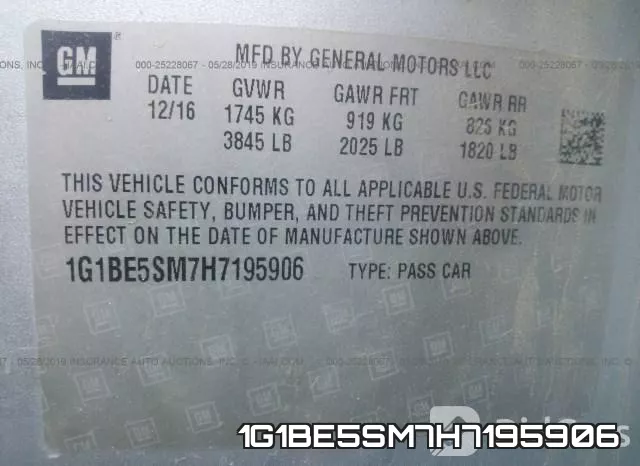 1G1BE5SM7H7195906 фото 10