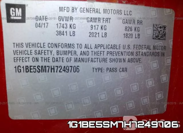 1G1BE5SM7H7249706 фото 10