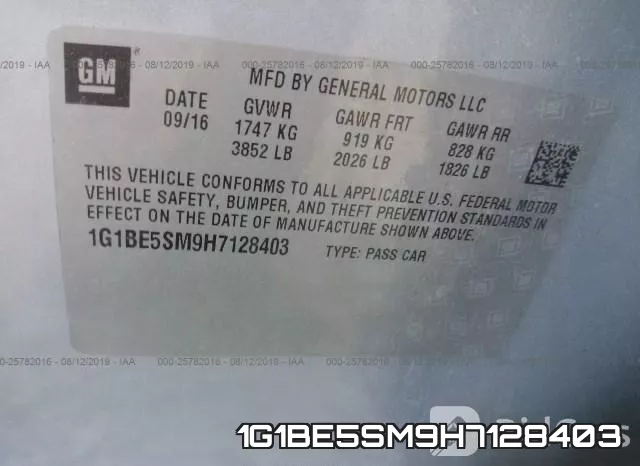 1G1BE5SM9H7128403 фото 10