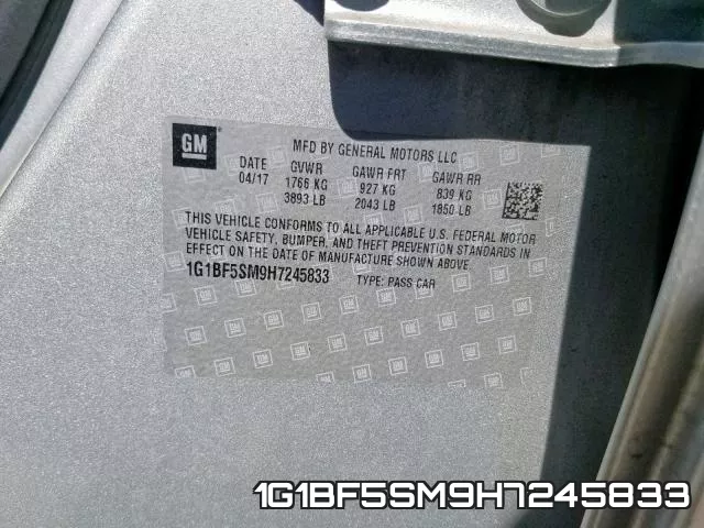 1G1BF5SM9H7245833 фото 2