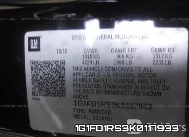 1G1FD1RS3K0117933 фото 10