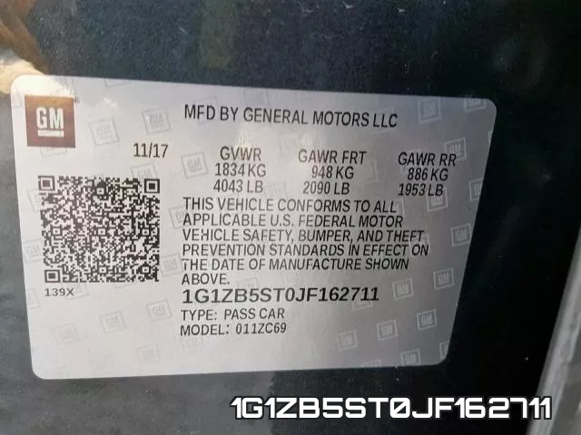 1G1ZB5ST0JF162711 фото 2