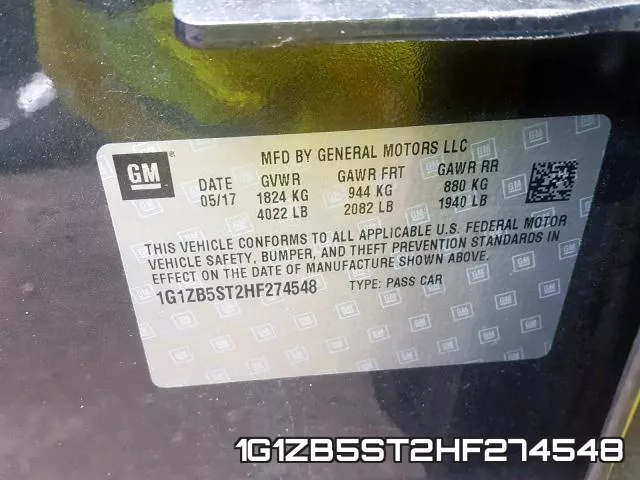 1G1ZB5ST2HF274548 фото 2