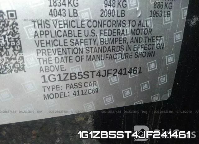1G1ZB5ST4JF241461 фото 9