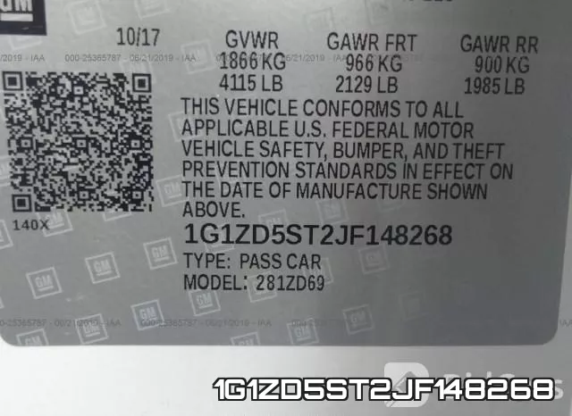 1G1ZD5ST2JF148268 фото 10