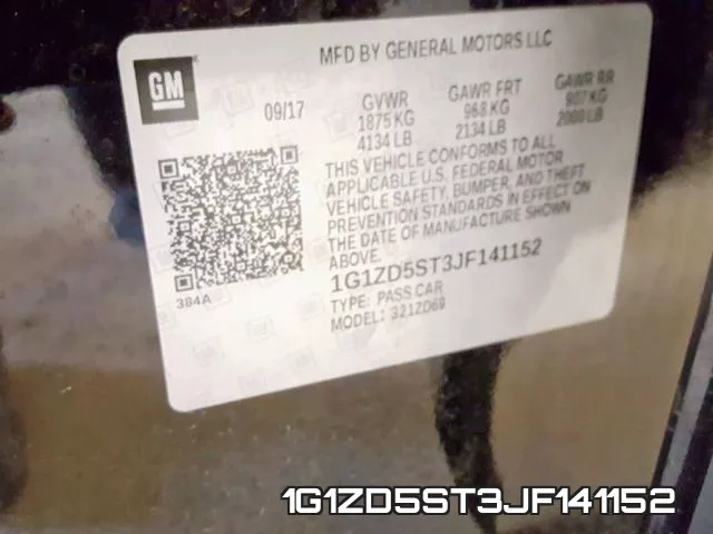 1G1ZD5ST3JF141152 фото 2