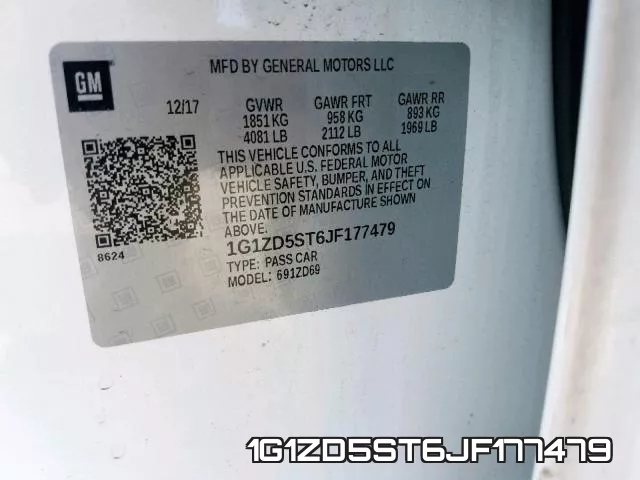 1G1ZD5ST6JF177479 фото 2