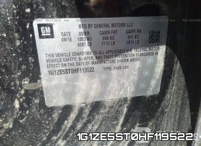 1G1ZE5ST0HF119522 фото 10