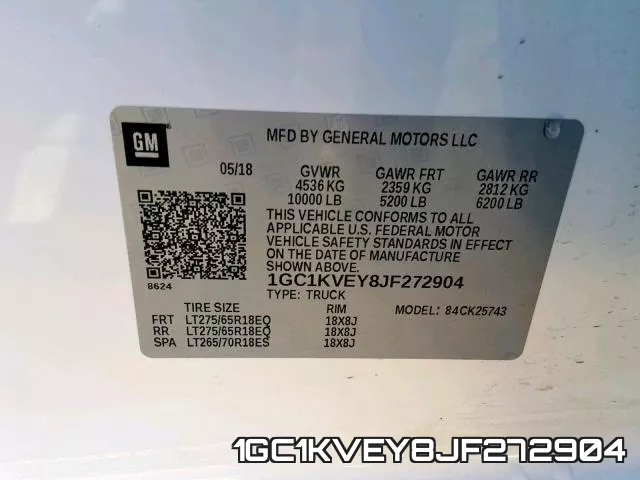 1GC1KVEY8JF272904 фото 2